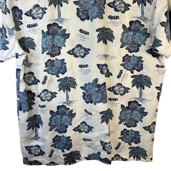Vtg 90s Bugle Boy Hawaiian raime cotton blend Short Sleeve Button down aloha L - Picture 13 of 15